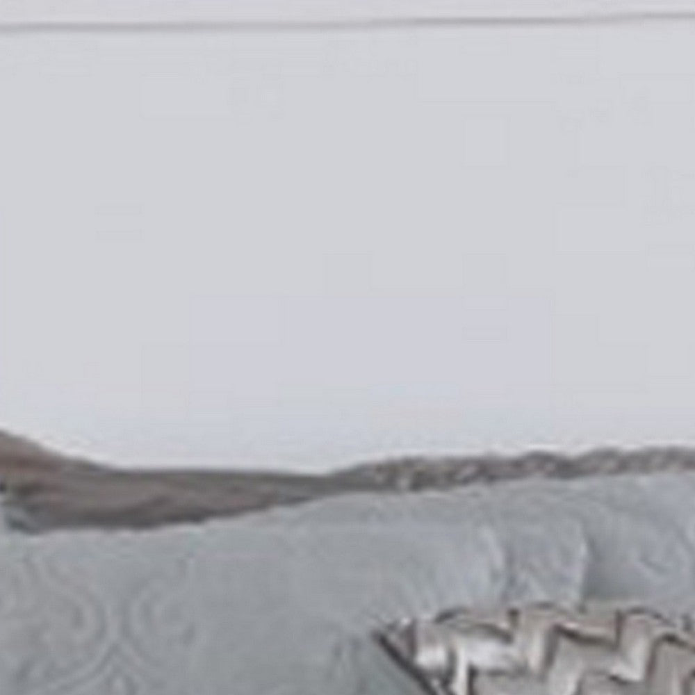 Wooden California King Size Bed with Panel Headboard, White - BM217645