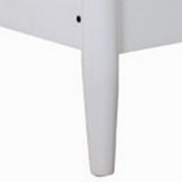 Wooden Eastern King Size Bed with Panel Headboard, White - BM217646