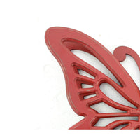 Wooden Butterfly Wall Plaque with Cutout Detail, Red - BM218333