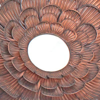 Blooming Metal Flower Wall Decor Mirror, Set of 3, Copper - BM218336