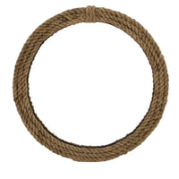 Circular Wall Mirror with Jute Rope Borders, Brown - BM218342