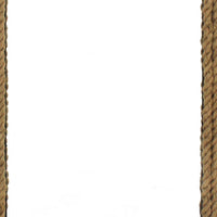Rectangular Wall Mirror with Jute Rope Borders, Brown - BM218343