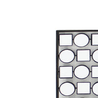 Wall Plaque with Alternate Square and Round Mirrors, Set of 2, Gray - BM218348