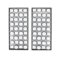 Wall Plaque with Alternate Square and Round Mirrors, Set of 2, Gray - BM218348