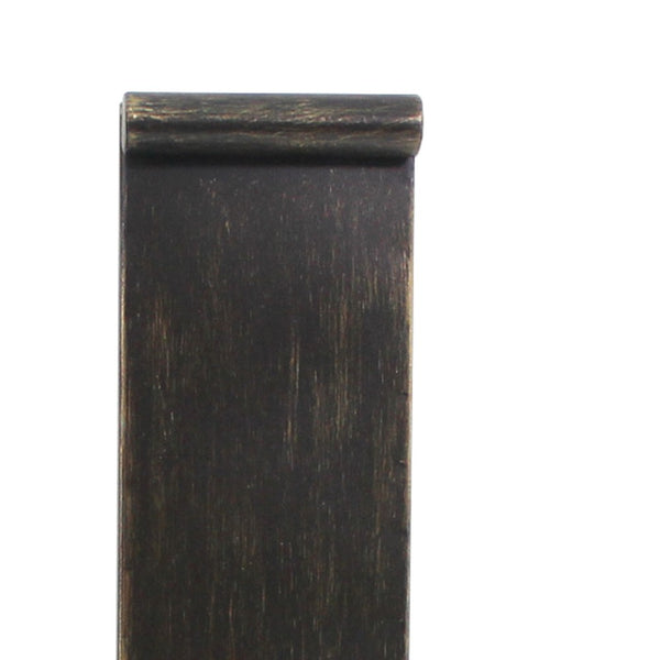 Metal Candle Holder with Cylindrical Glass Hurricane, Set of 2, Bronze - BM218352
