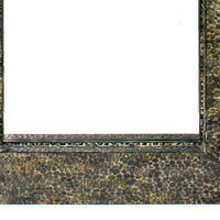 Rectangular Wall Mirror with Gravel Mosaic Border, Brown - BM218355