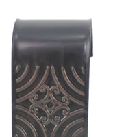 Metal Sconce Candle Holder with Embossed Intricate Carvings, Bronze - BM218358