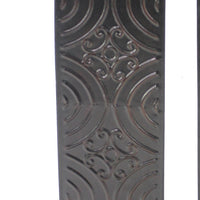 Metal Sconce Candle Holder with Embossed Intricate Carvings, Bronze - BM218358