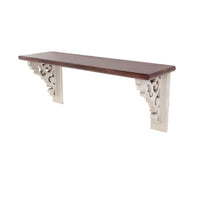 Traditional Wooden Wall Mounted Display Shelf, Brown - BM218408