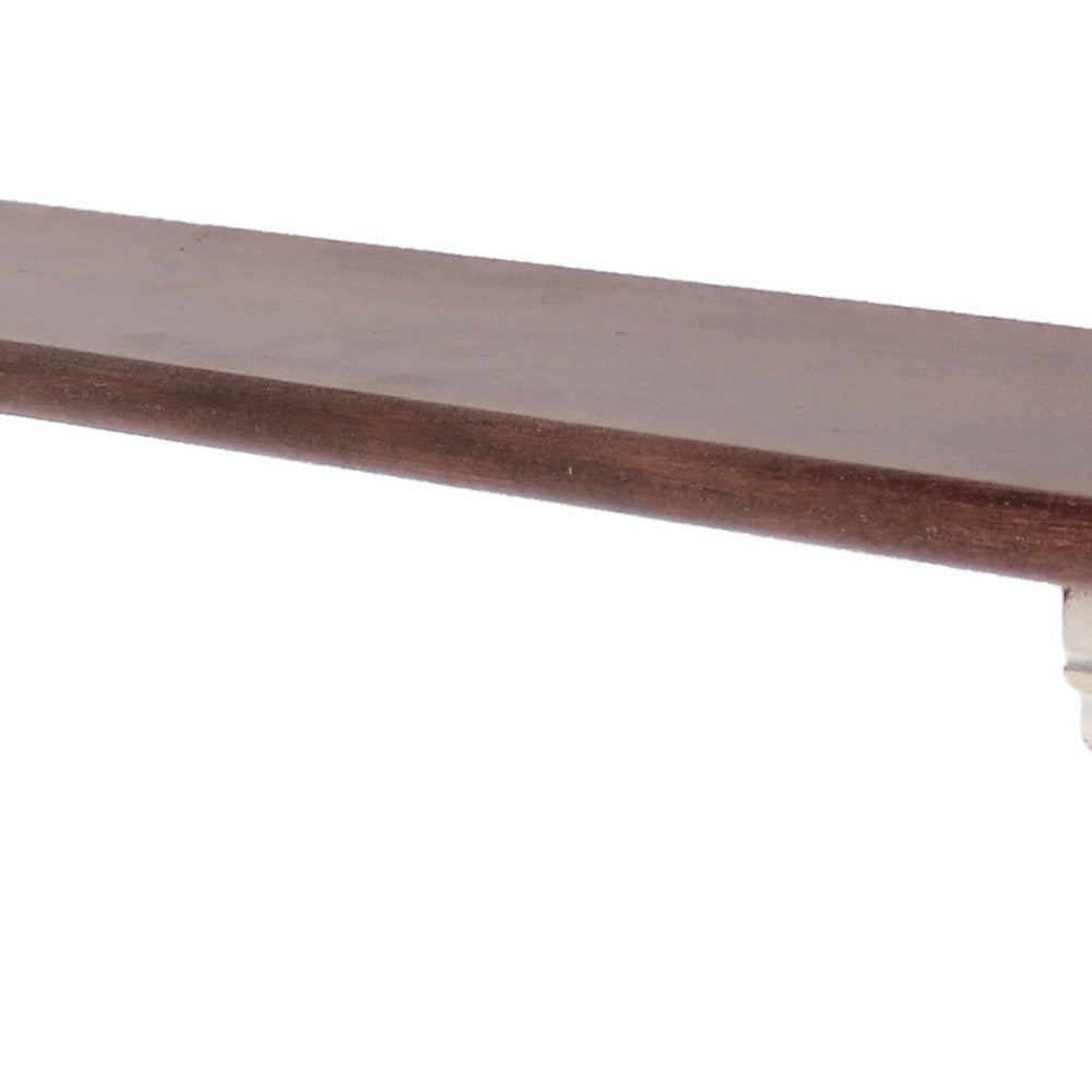 Traditional Wooden Wall Mounted Display Shelf, Brown - BM218408