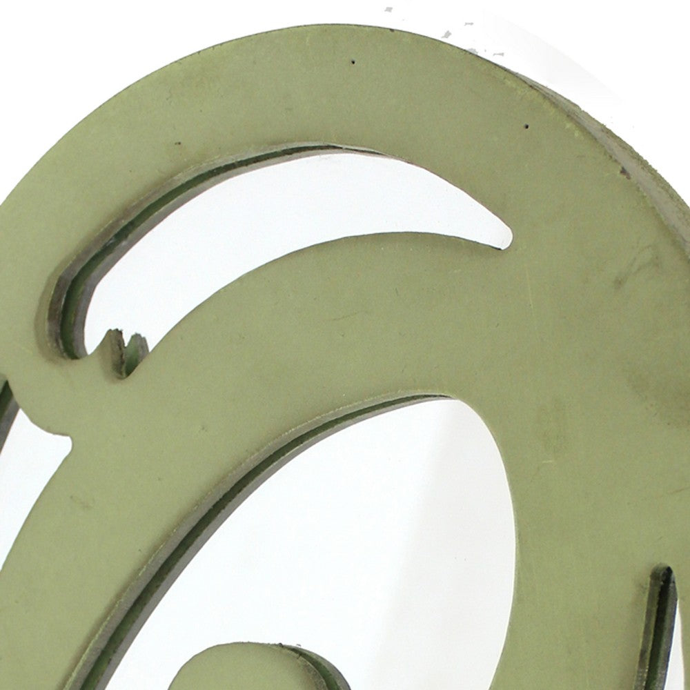 Wooden Oval Frame Wall Monogram with C Letter, Green - BM218415