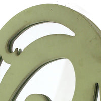 Wooden Oval Frame Wall Monogram with C Letter, Green - BM218415