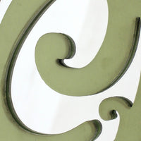 Wooden Oval Frame Wall Monogram with C Letter, Green - BM218415