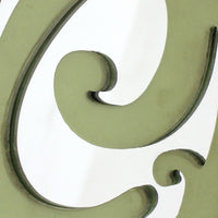 Wooden Oval Frame Wall Monogram with C Letter, Green - BM218415