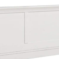Transitional Panel Design Sleigh Eastern King Size Bed, White - BM218491