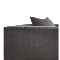 Fabric Upholstered Wooden Sofa Chair with Nail Head Trim, Gray - BM218559
