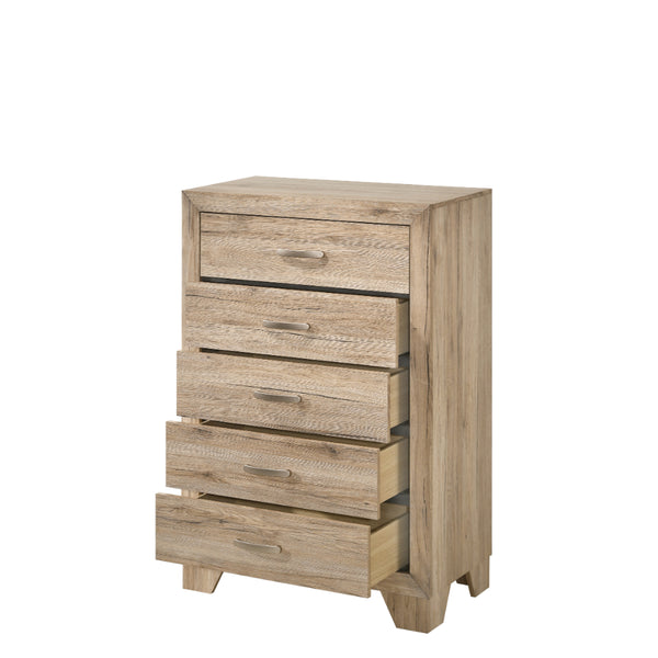 Wooden Chest with 5 Storage Drawers, Brown - BM218579