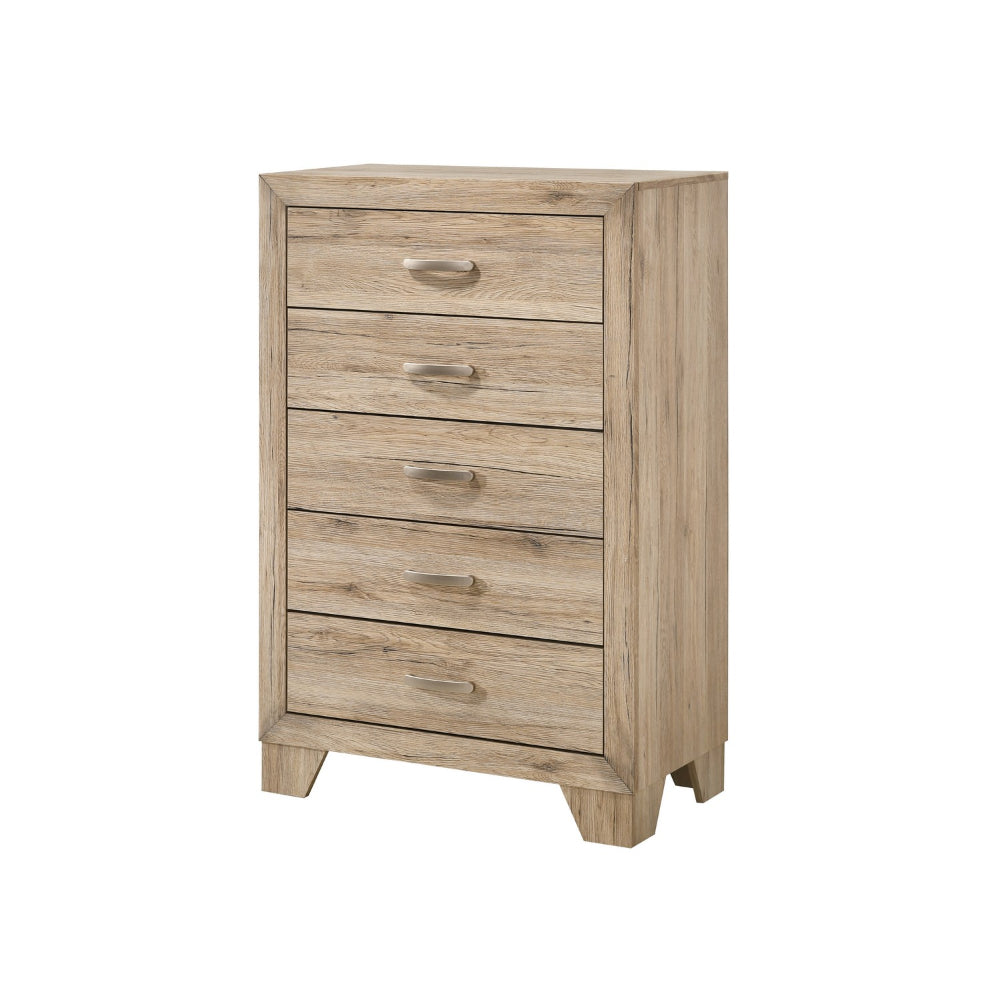 Wooden Chest with 5 Storage Drawers, Brown - BM218579