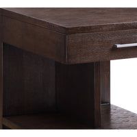 Wooden End Table with 1 Drawer, Brown - BM218616