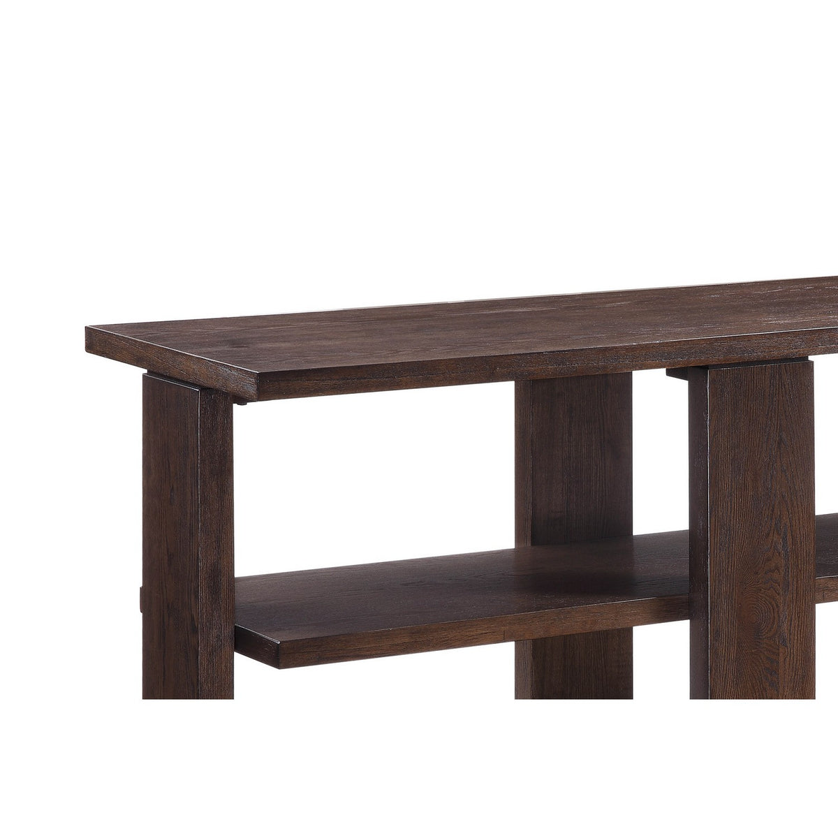 Wooden Sofa Table with 2 Open Display Shelves, Brown - BM218617