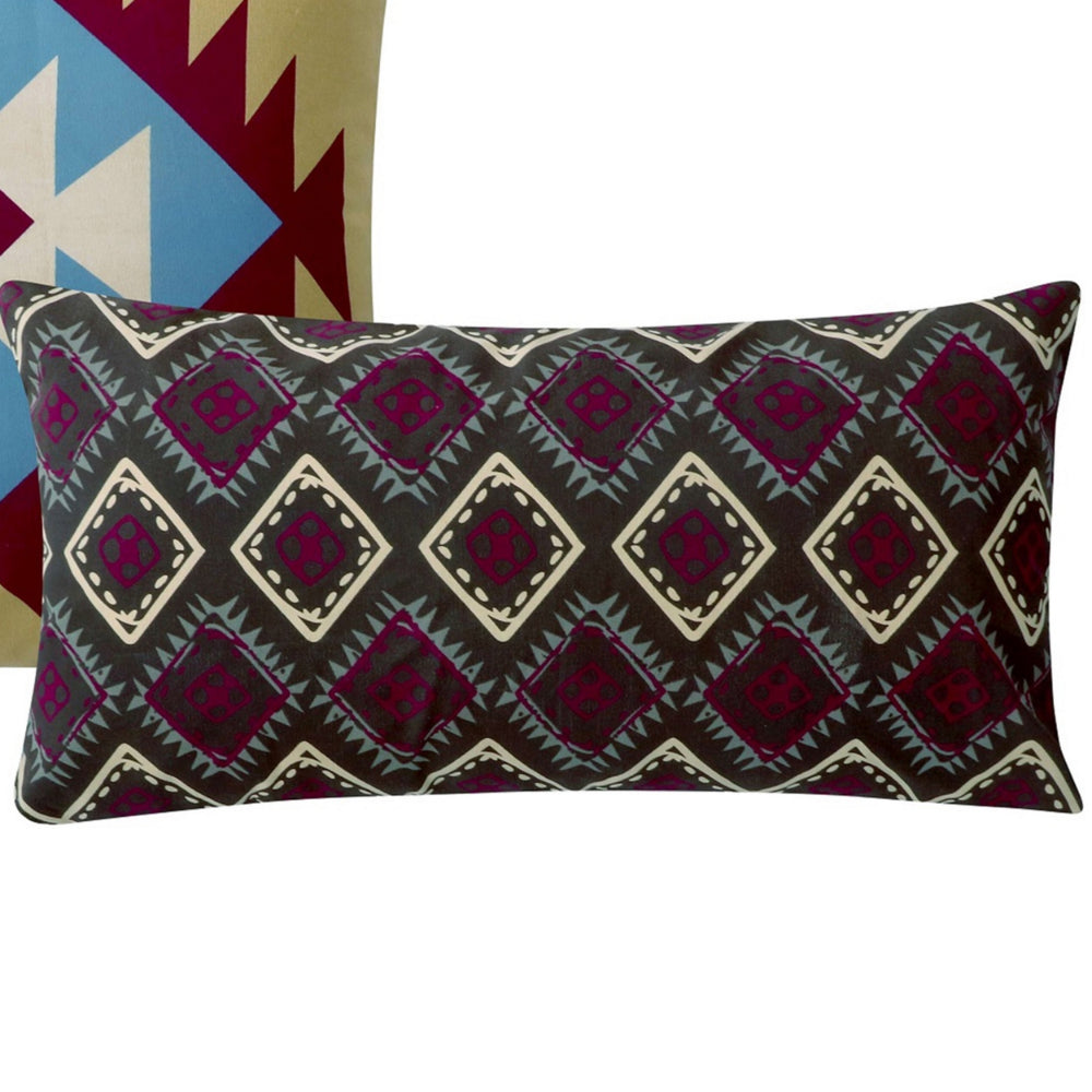 Cotton Accent Throw Pillow, Southwest Print, Pair of 2, Multicolor - BM218791