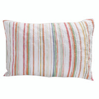 20 x 36 Cotton King Pillow Sham, Striped Pattern, Multicolor - BM218796