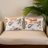 26 x 20 Inches Standard Pillow Sham with Fox and Owl Print, Multicolor - BM218820