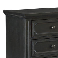3 Drawer Wooden Nightstand with Round Knobs and Bracket Feet, Brown - BM219010