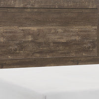 Rustic Panel Design Wooden California King Size Bed with Block Legs, Brown  - BM219072