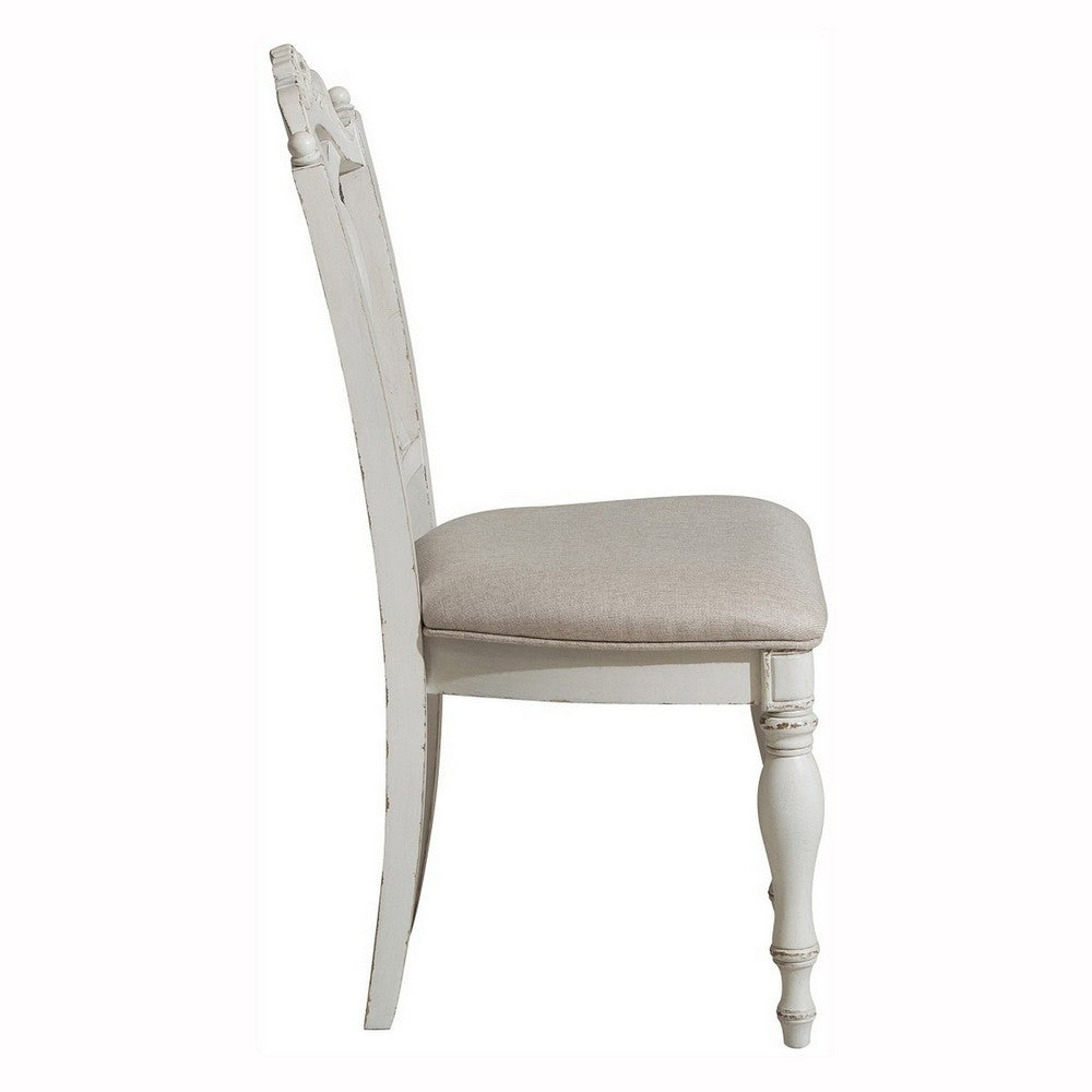 Benjara Victorian Style Writing Desk Chair with Engraved