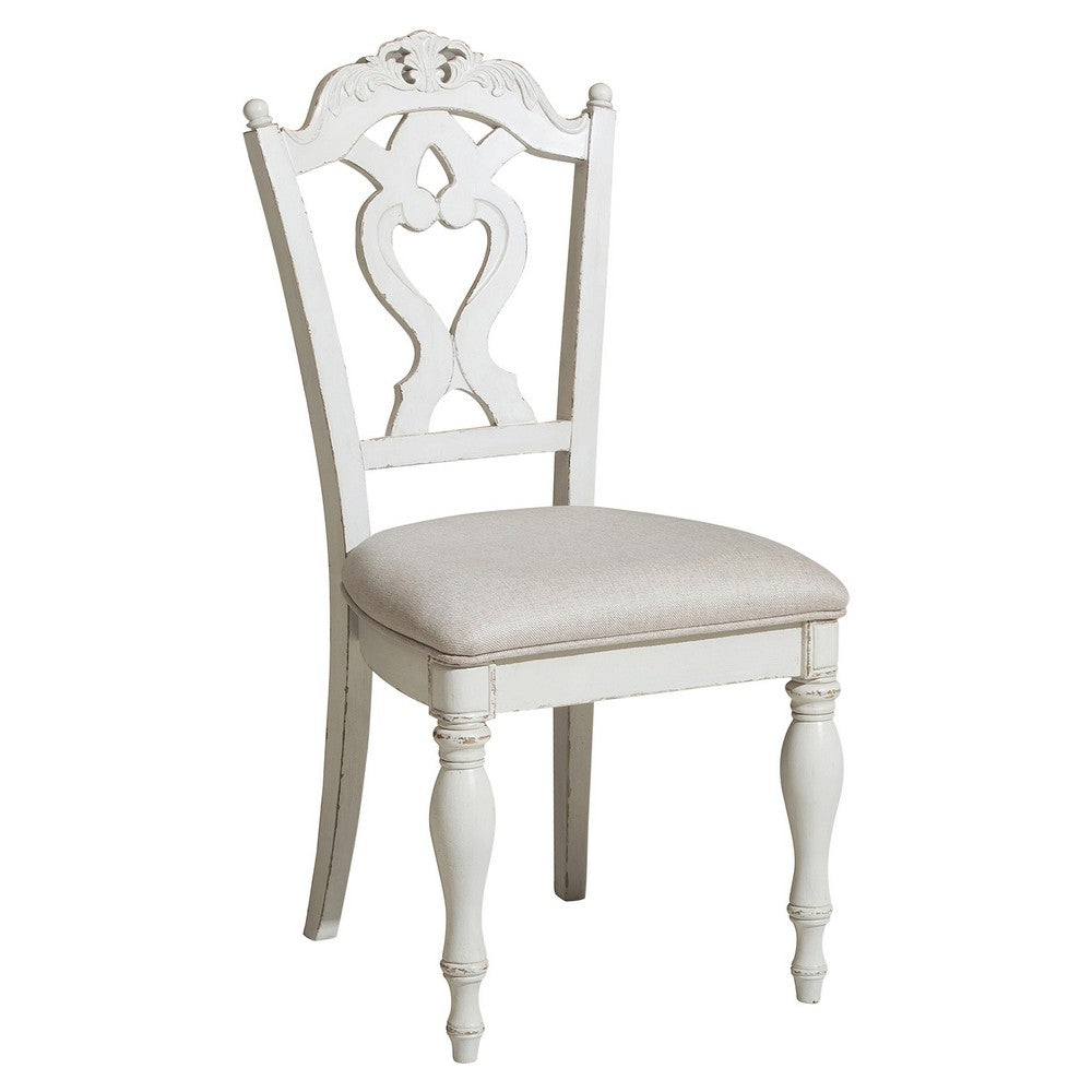 アンティーク雑貨 long chair B Benjara Victorian Style Writing Desk Chair with Engraved