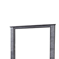 Traditional Wooden Frame Dresser Mirror with Natural Grain Details, Black  - BM219843