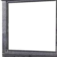 Traditional Wooden Frame Dresser Mirror with Natural Grain Details, Black  - BM219843
