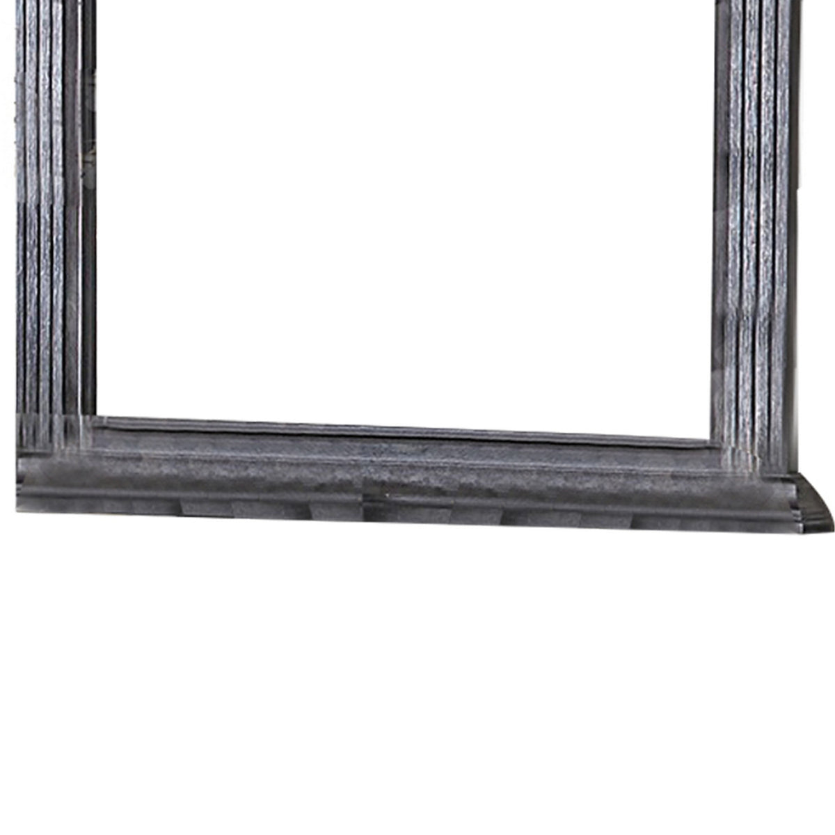 Traditional Wooden Frame Dresser Mirror with Natural Grain Details, Black  - BM219843