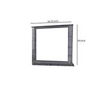 Traditional Wooden Frame Dresser Mirror with Natural Grain Details, Black  - BM219843