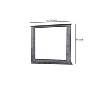 Traditional Wooden Frame Dresser Mirror with Natural Grain Details, Black  - BM219843