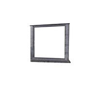 Traditional Wooden Frame Dresser Mirror with Natural Grain Details, Black  - BM219843