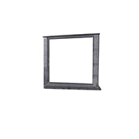 Traditional Wooden Frame Dresser Mirror with Natural Grain Details, Black  - BM219843