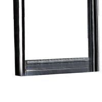 Traditional Style Wooden Frame Dresser Mirror with Curved Top, Black - BM219846