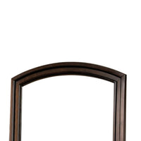 Transitional Dresser Mirror with Raised Outer Edge and Curved Top, Brown  - BM219858