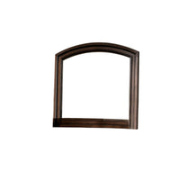 Transitional Dresser Mirror with Raised Outer Edge and Curved Top, Brown  - BM219858