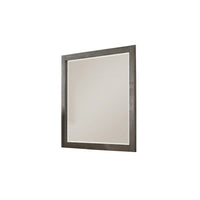 Contemporary Wooden Frame Dresser Mirror with Natural Grain Details, Gray  - BM219866
