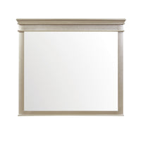 Rectangular Molded Wood Encased Mirror, Champagne Silver  - BM219885