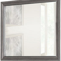 Rectangular Shape Wooden Encased Mirror with Molded Frame, Brown  - BM219988