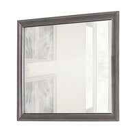 Rectangular Shape Wooden Encased Mirror with Molded Frame, Brown  - BM219988