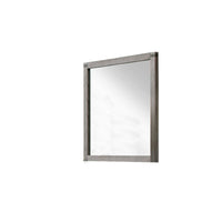 Industrial Style Wooden Frame Mirror with Metal Brackets and Rivets, Brown  - BM219993