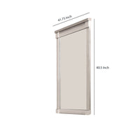 Transitional Style Wooden Frame Mirror with Projected Top, White  - BM220003