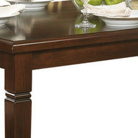 Rectangular Shape Wooden Dining Table with Tapered Legs, Oak Brown - BM220101