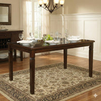 Rectangular Shape Wooden Dining Table with Tapered Legs, Oak Brown - BM220101