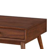 2 Drawer Wooden Coffee Table with Splayed Legs, Walnut Brown - BM220118